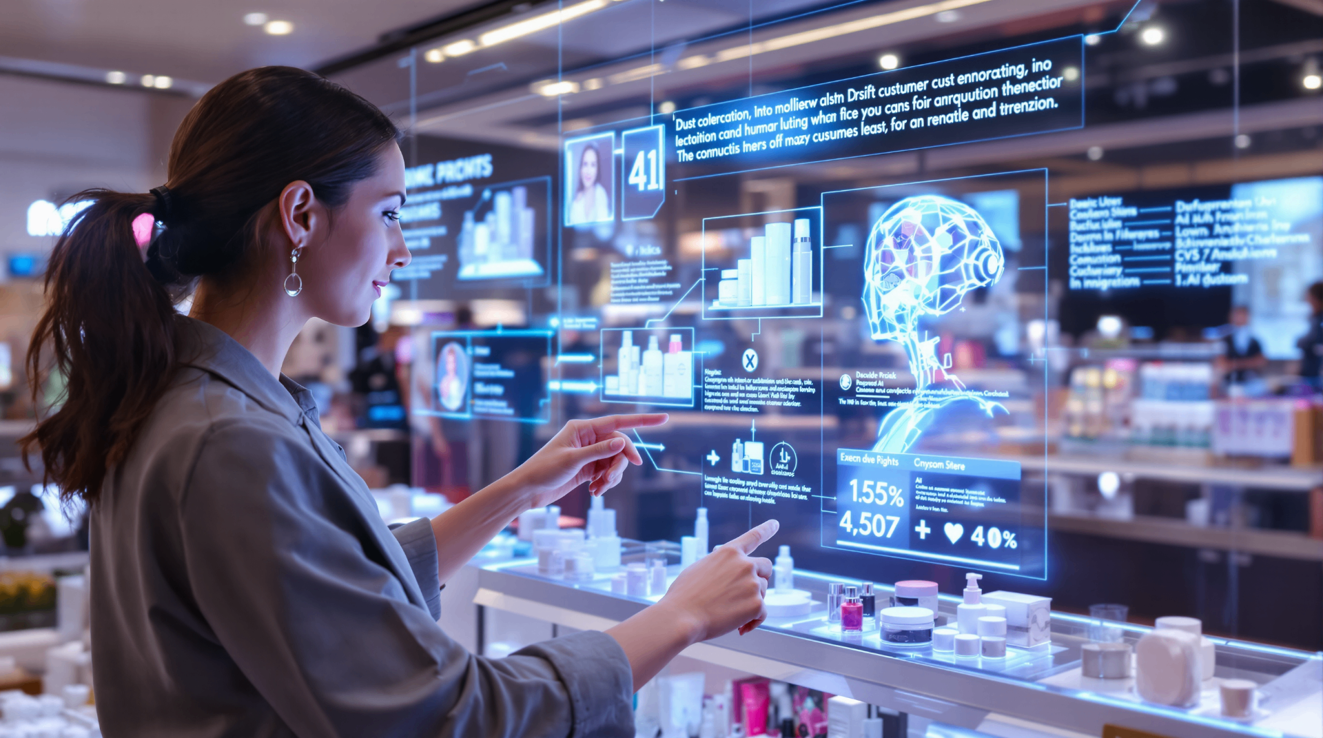 AI in E‑Commerce: Lessons from a 18.8% Conversion Boost - E-commerce website showing AI-powered product recommendations with cosmetics items and personalized suggestions