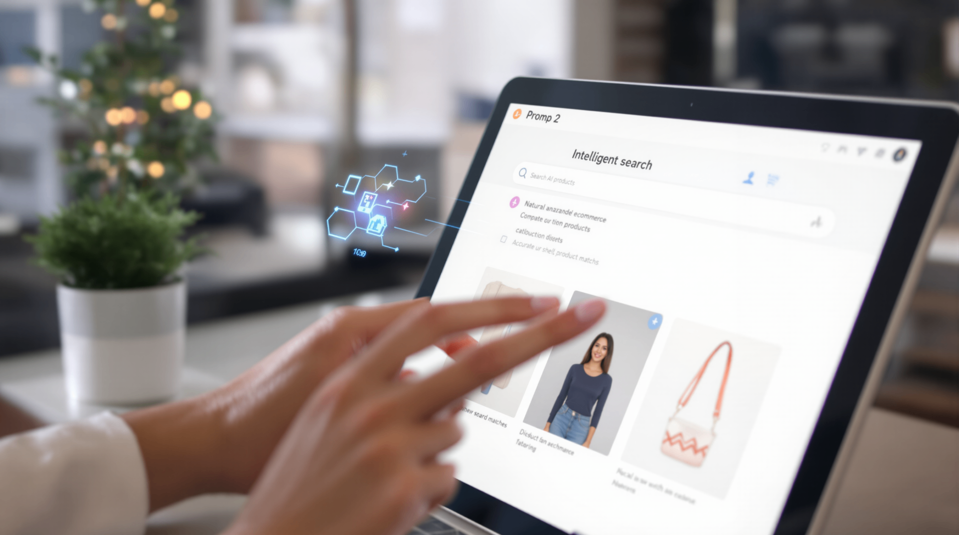 AI in E‑Commerce: Lessons from a 18.8% Conversion Boost - Designer using AI visual search and product tagging system for cosmetics inventory management