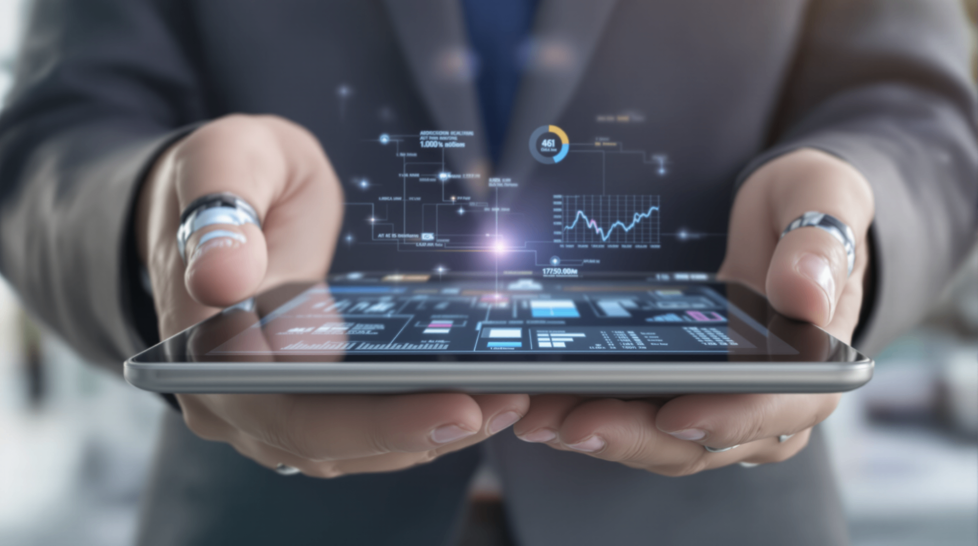 Human‑in‑the‑Loop in Practice: How to Keep Control Over AI Decisions - Human figure standing between AI spheres representing human-AI collaboration